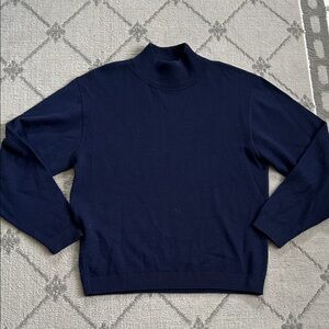 Vintage Pendleton Wool Navy Mock Neck Sweater